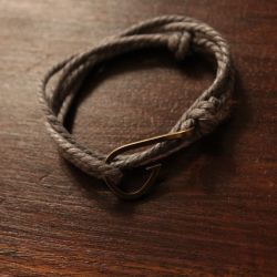 Bracelet EMY, hameçon et cordage